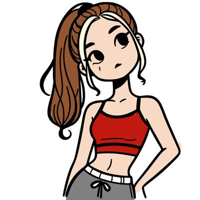 girl in crop top