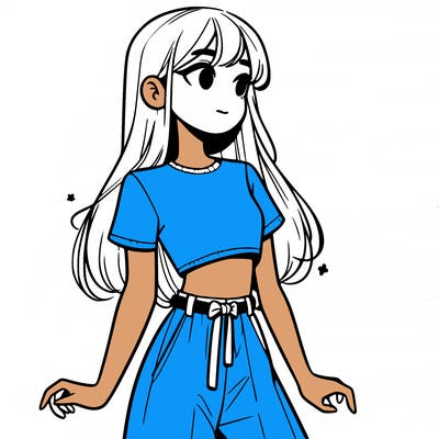 girl in a cute crop top