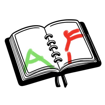 open note book blank