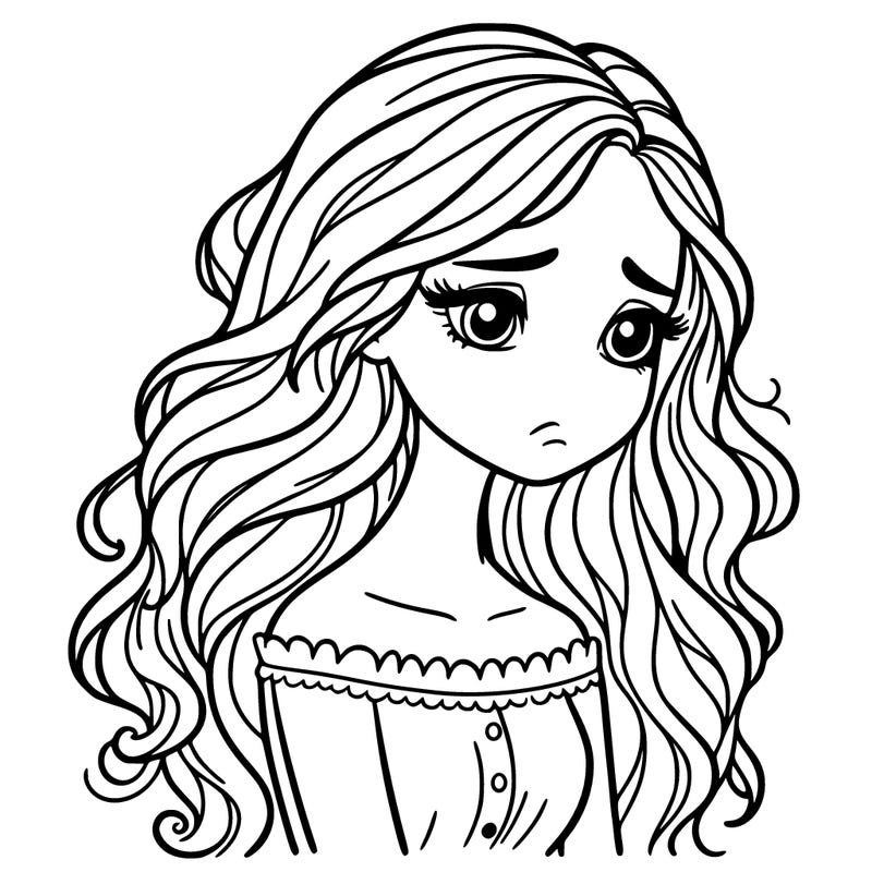 a beautiful but sad girl