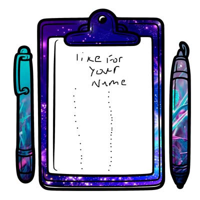 blank clip board with pen