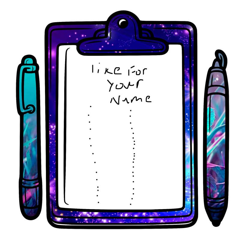 blank clip board with pen