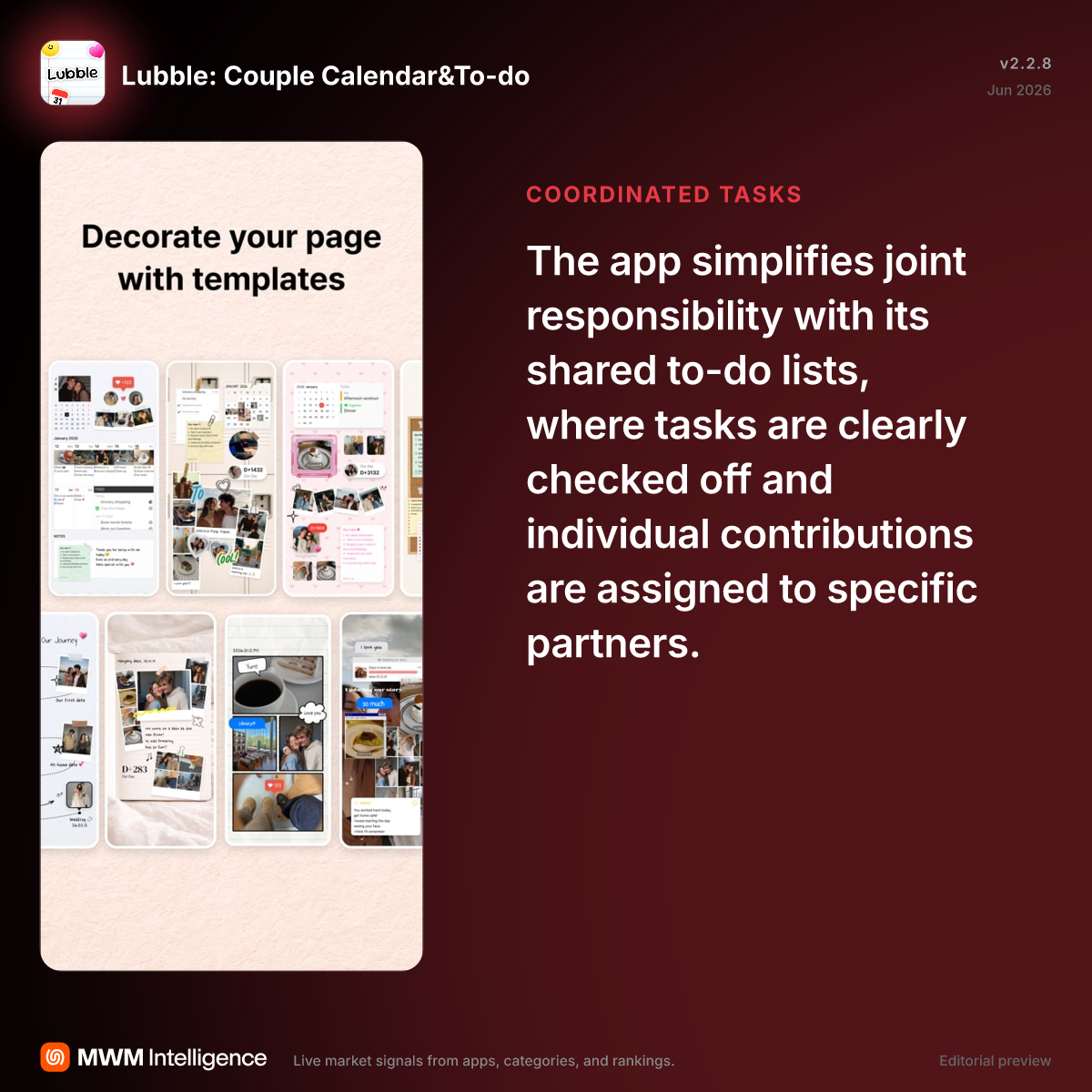 Lubble: Couple Calendar&To-do - Lifestyle App | MWM