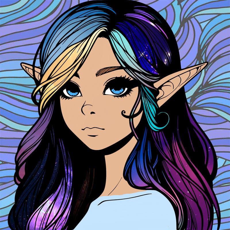 elf girl realistic dark fantasy