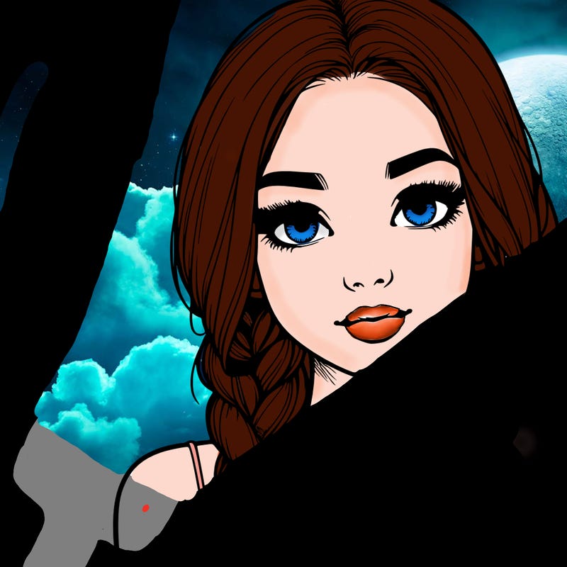 realistic girl with braids