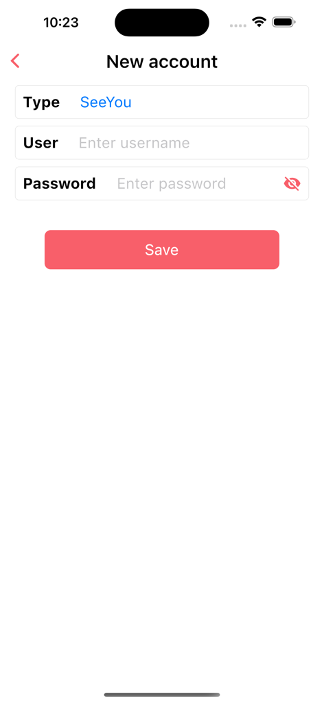 Tela de nova conta do FLARM Hub para integração com SeeYou
