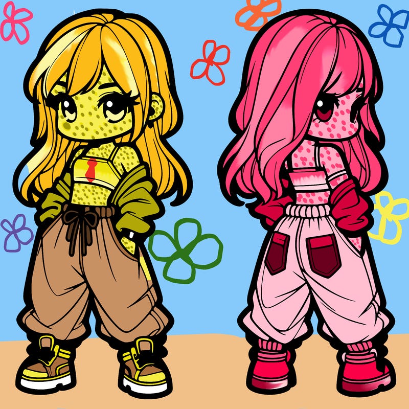 girl in crop top and baggy pants