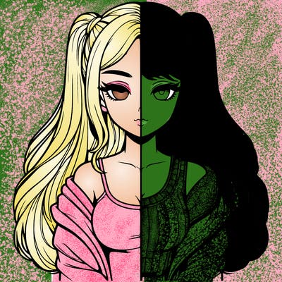 realistic girl split