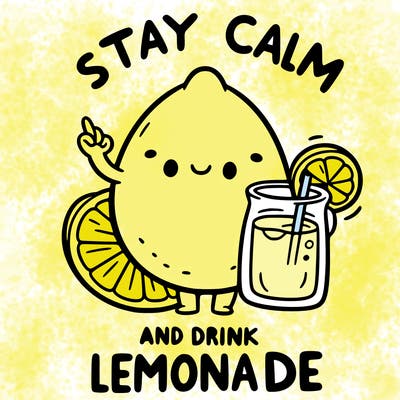 stay calm and drink lemonade