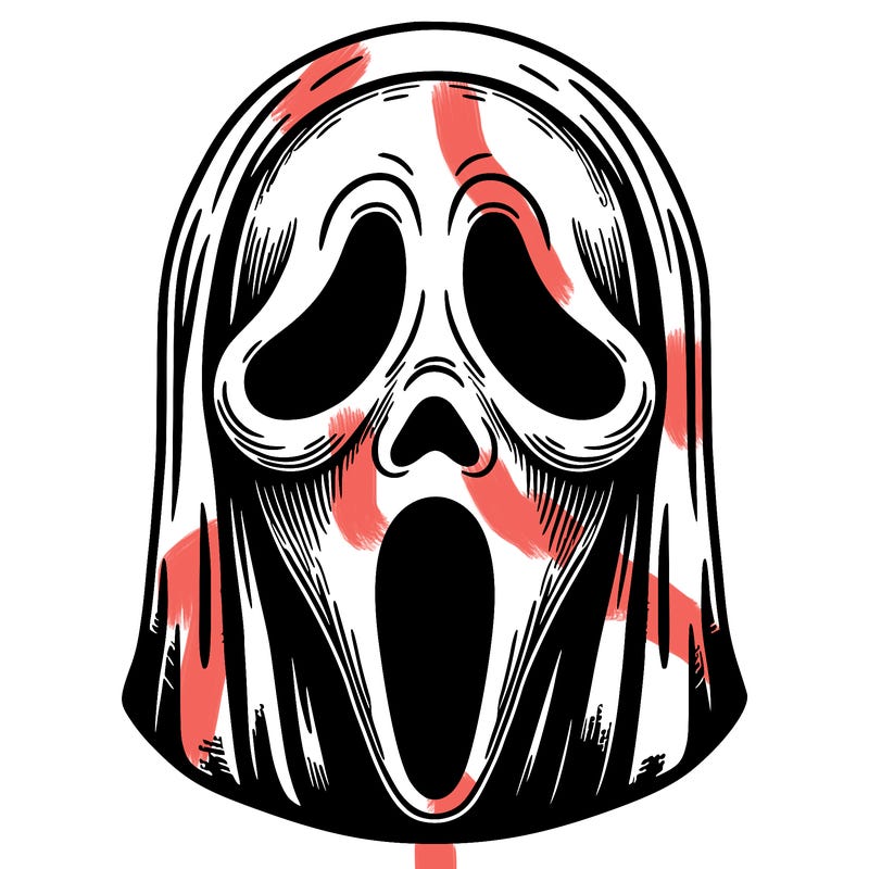 detailed ghostface mask