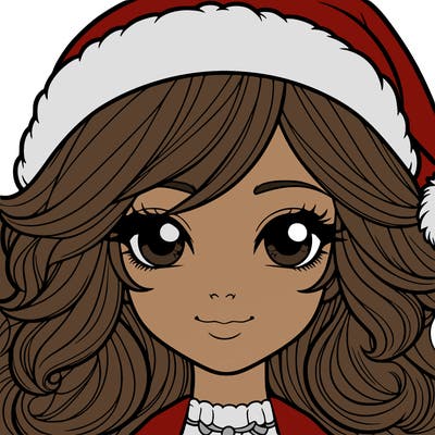 realistic christmas girl