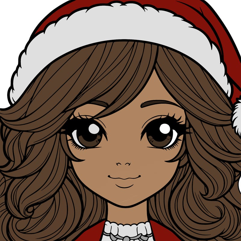 realistic christmas girl