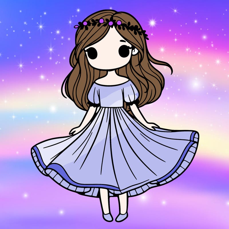 girl with flowy dress