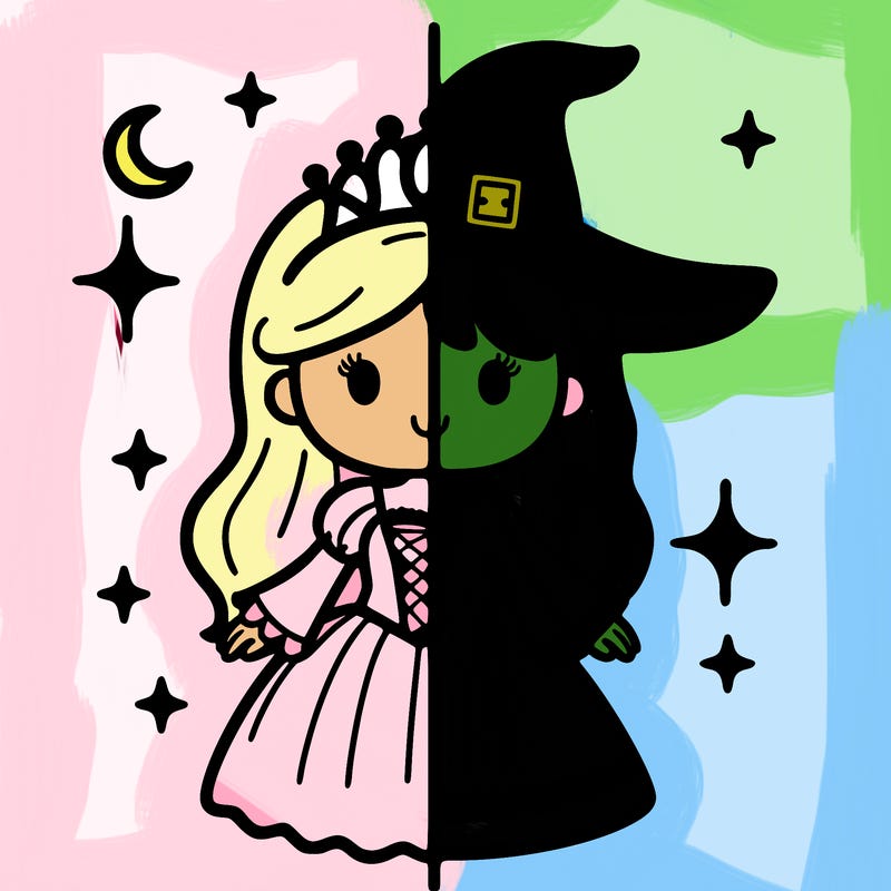 split princess and witch