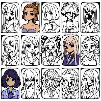 girls that look diffrent anime