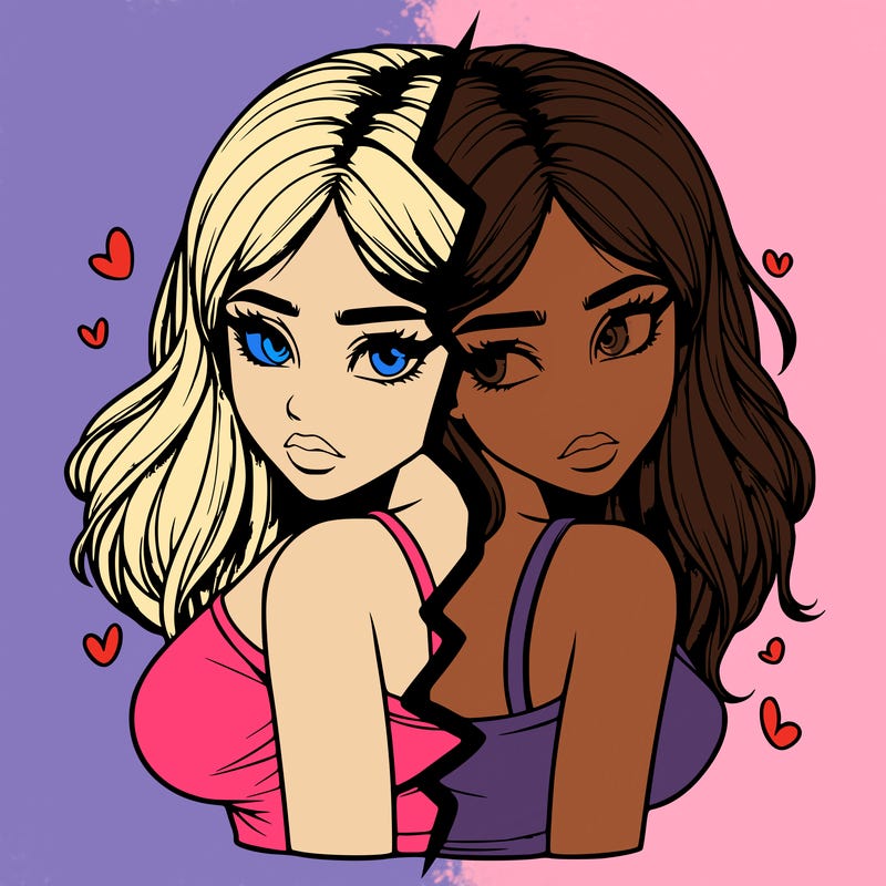 realistic girl split