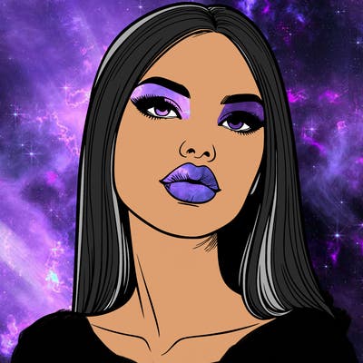 realistic woman with full lips