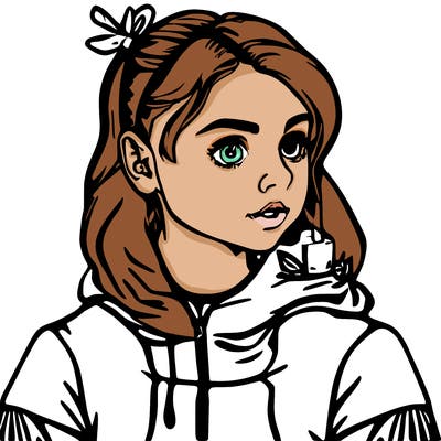 girl with big eyes and perfect lips