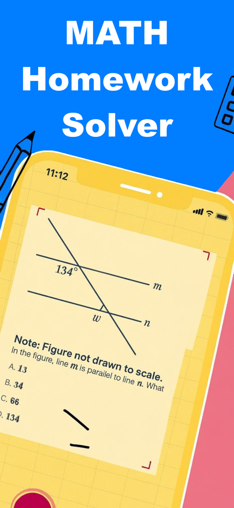 Interfaz de la aplicación MathBox escaneando un problema de geometría que involucra líneas paralelas y ángulos