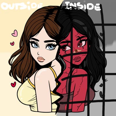 realistic girl split