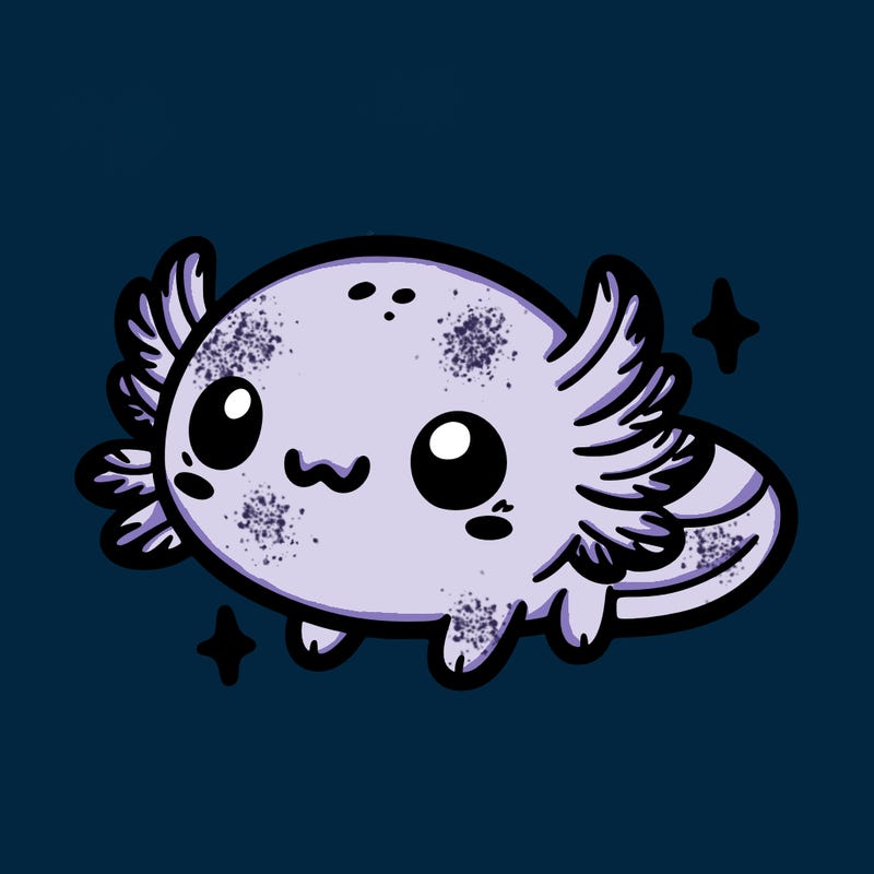 cute easy baby axolotl