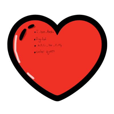 a blank heart