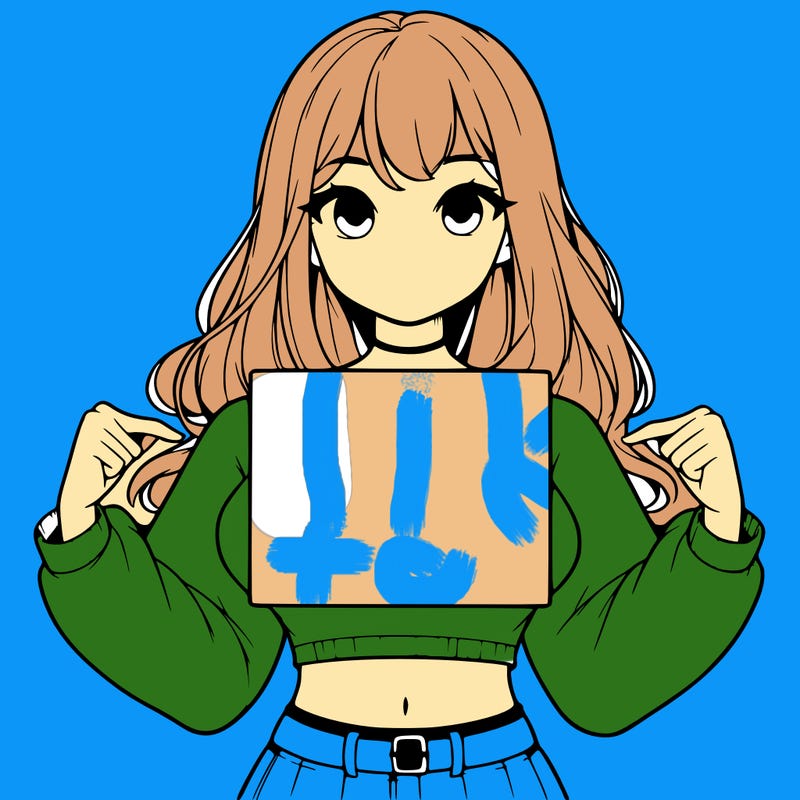 girl holding a blank sign in a long sleeve crop top