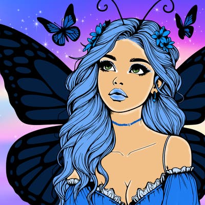 butterfly fairy realistic girl