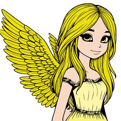 realistic girl with wings