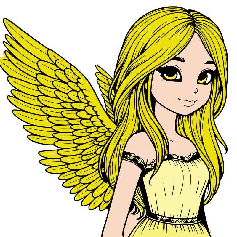 realistic girl with wings