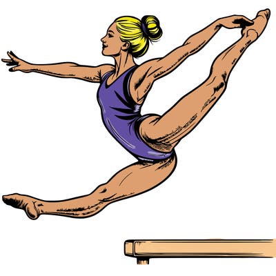 realistic professional gymnast