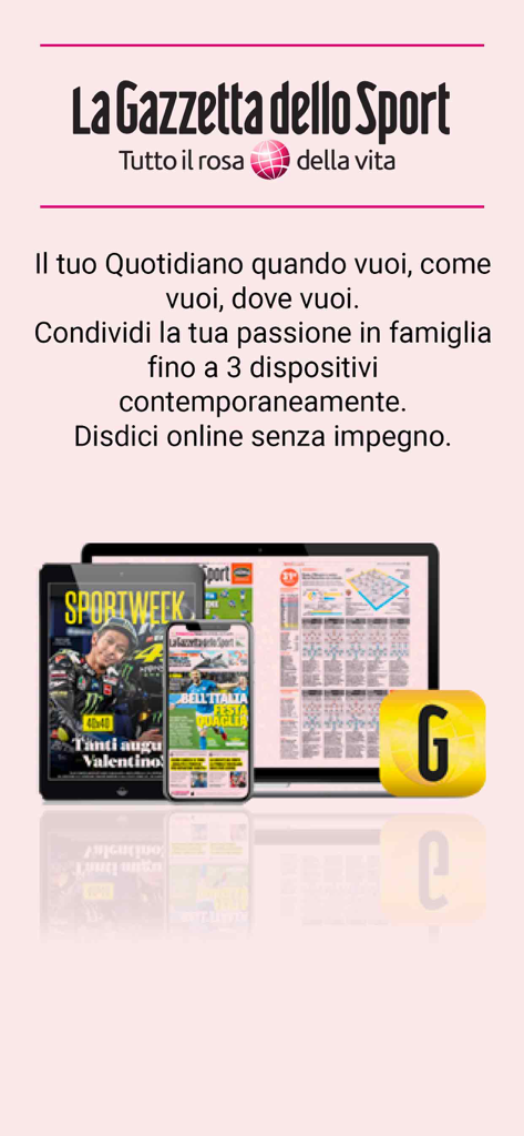 Gazzetta Reader - Gazzetta Reader digital sports newspaper displayed on tablet phone and laptop screens