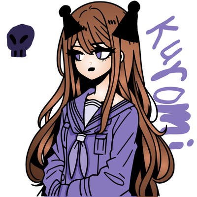 a girl with long hair moody jacket manga