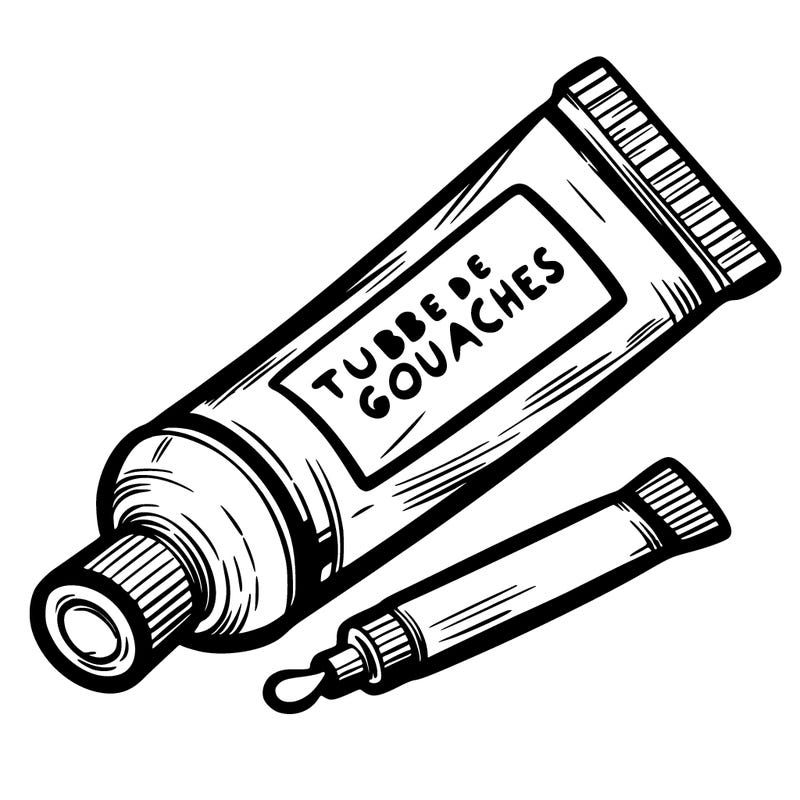 tube de gouaches