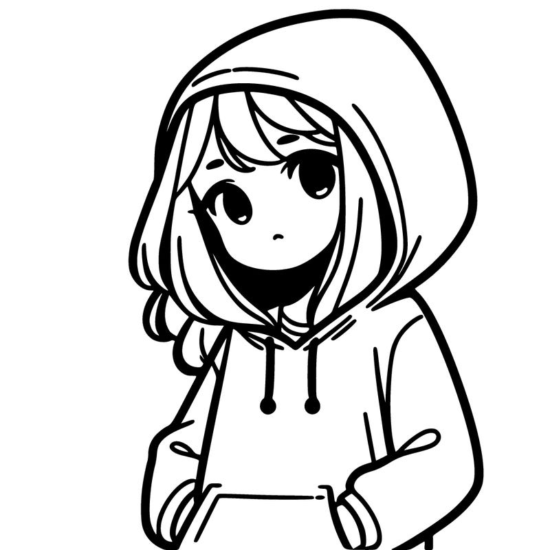 girl with hoodie