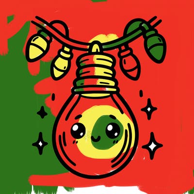 small bulb of a garland