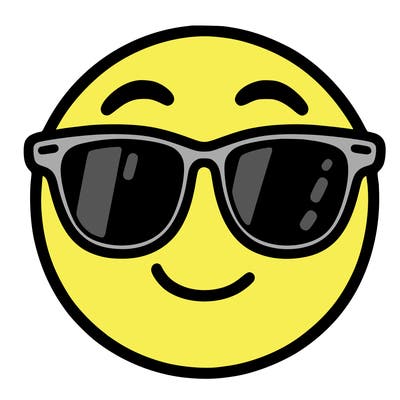 emoji with sunglasses