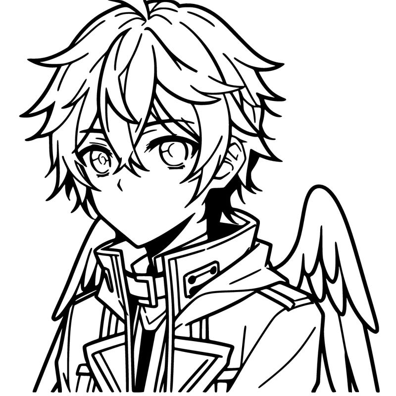 anime boy with wings