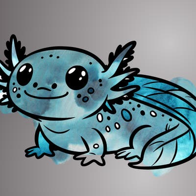 cartoon axolotl