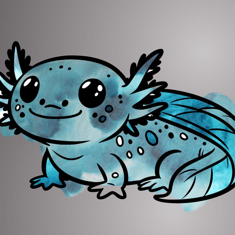 cartoon axolotl