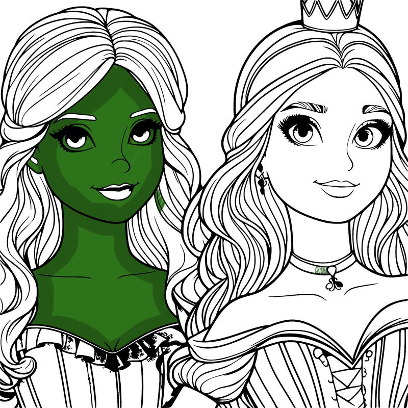 elfaba and glinda realistic girls