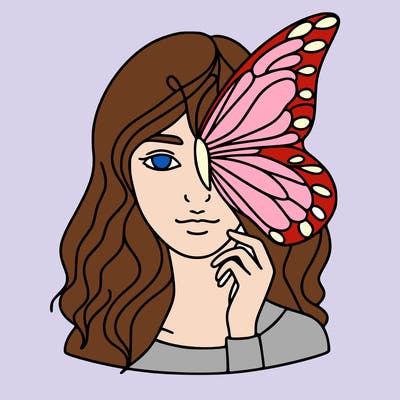 a women whose part butterfly