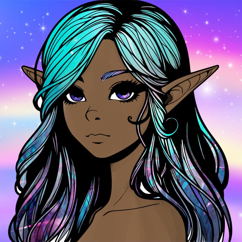 elf girl realistic dark fantasy