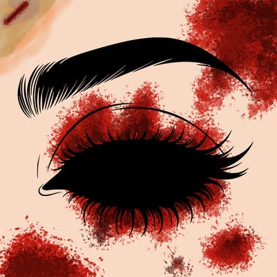 eye closed realistic