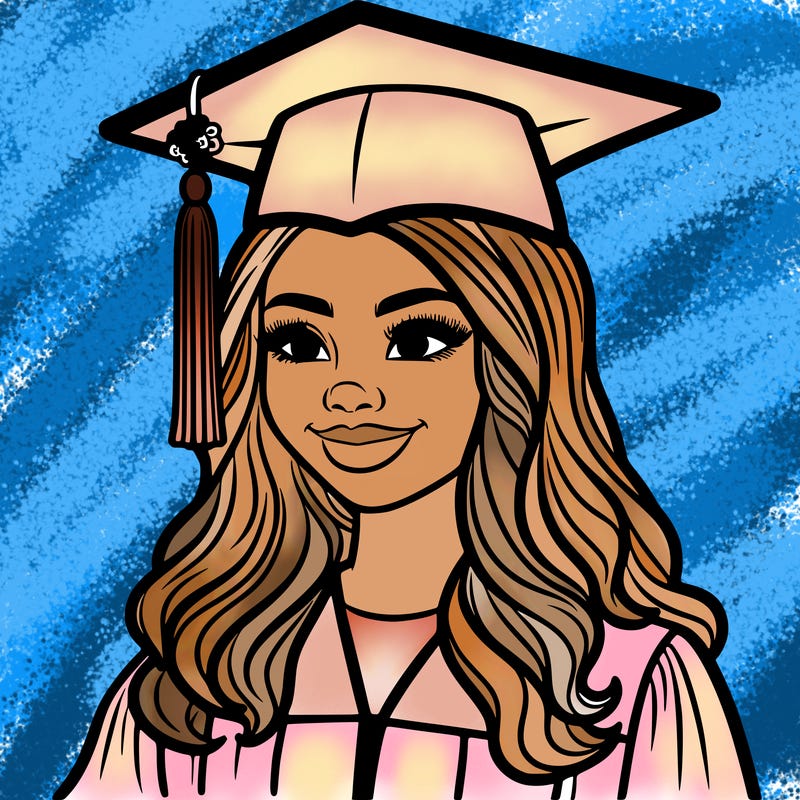 latina woman who is graduated