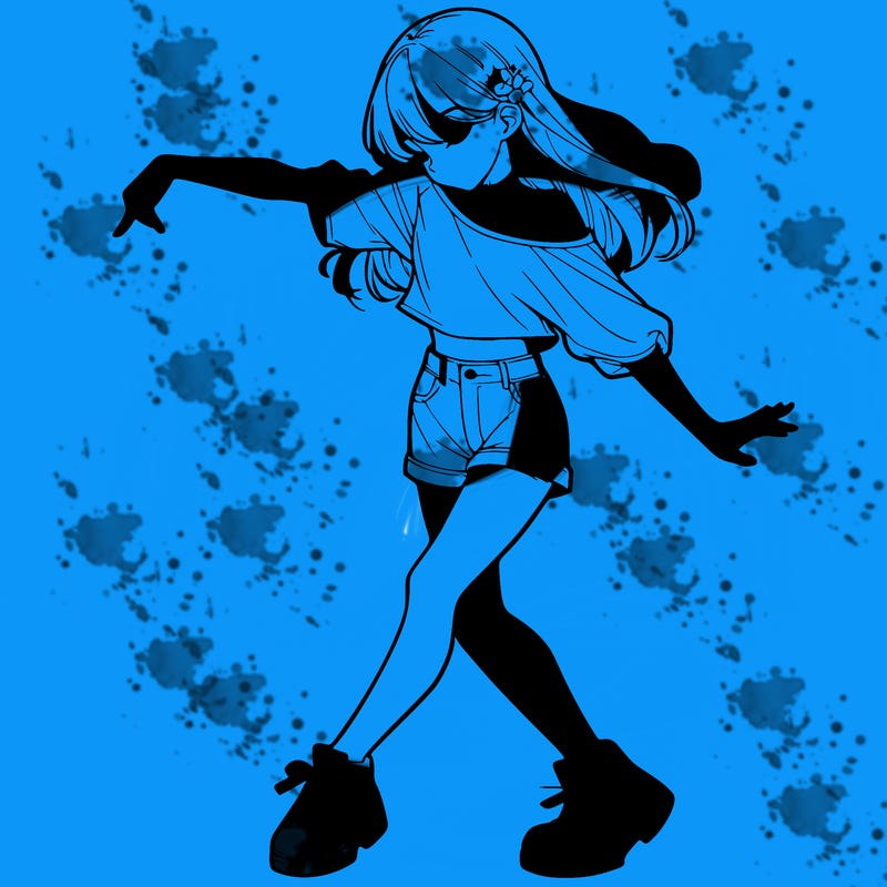 realistic girl danceing