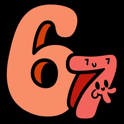 a number of a 6 and a seven