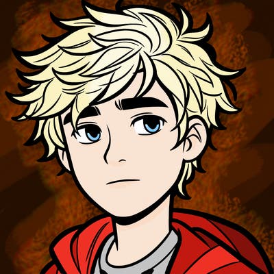 teen boy with messy hair