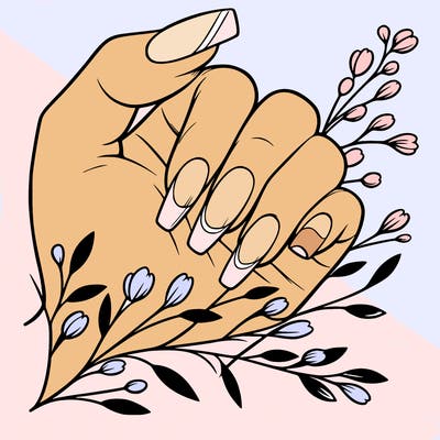 nails with french tip