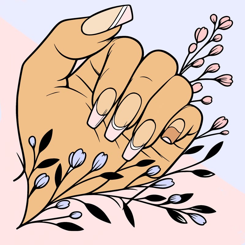 nails with french tip